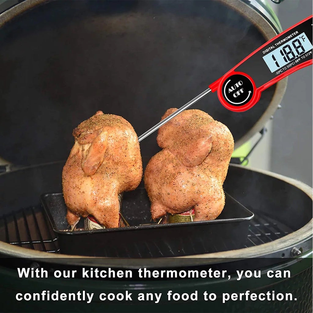 Kitchen Ideas Digital Meat Thermometer with Magnetic Back | Compact Instant-Read Kitchen Thermometer