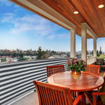 Ideaworks Deck & Fence Privacy Screen- Black and White Stripes