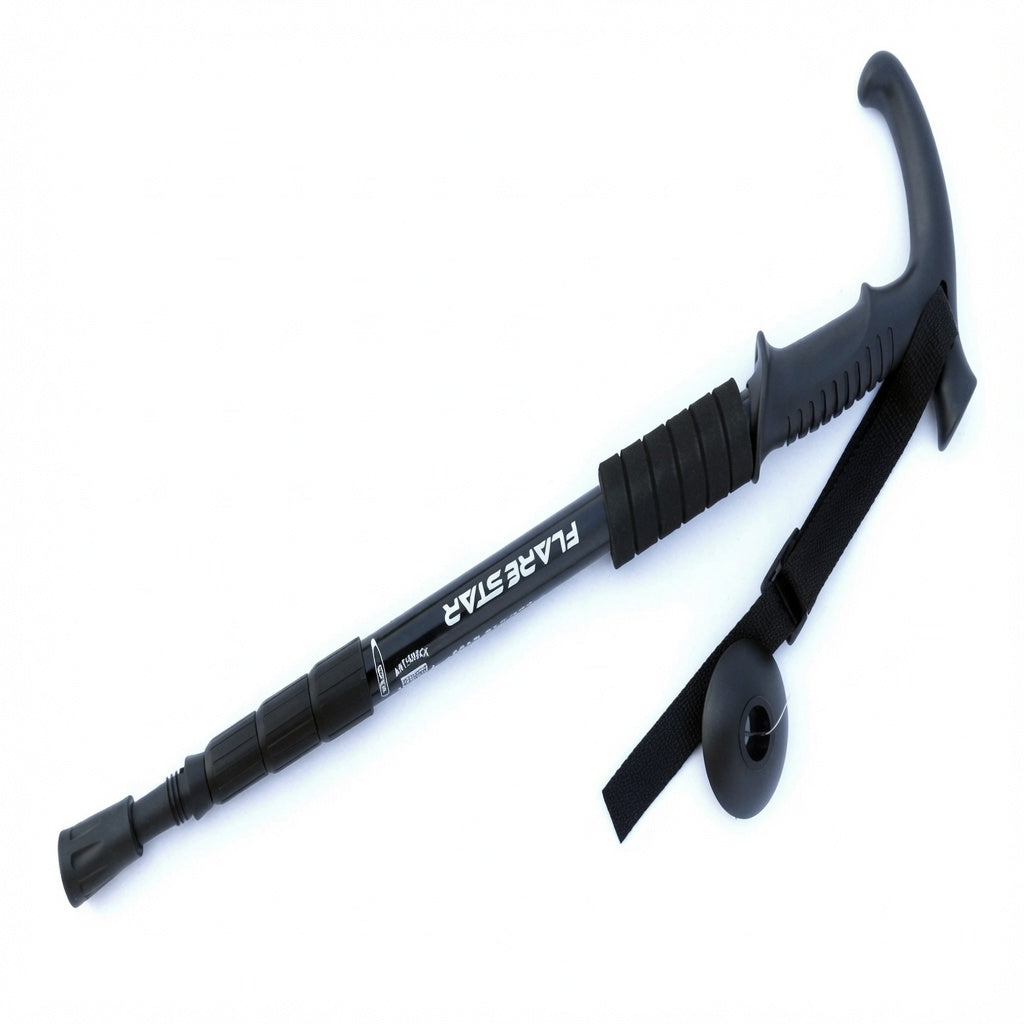Flare Star Adjustable Telescopic Trekking Poles - Collapsible Hiking Walking Sticks (Assorted)