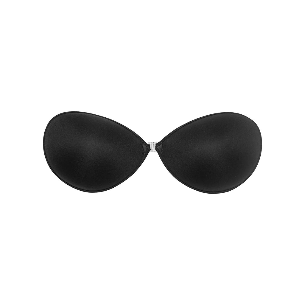 Nucomfort Adhesive Backless Bra, B Cup (BLACK)