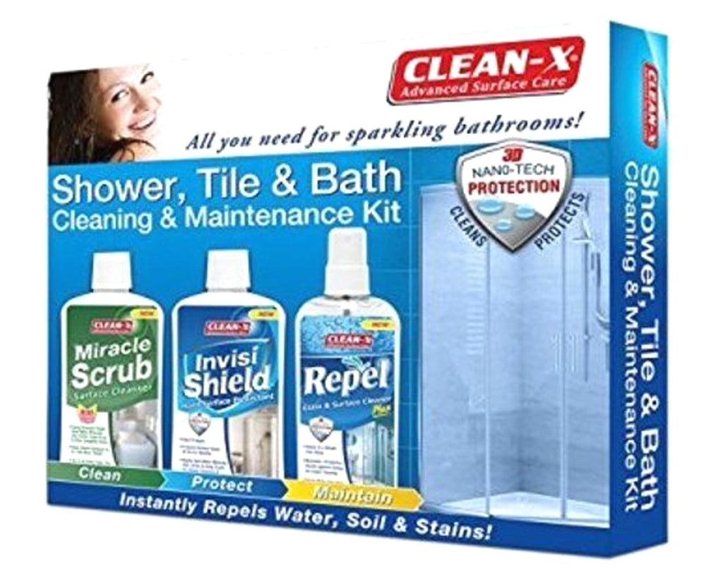 Clean-X Soil Stain Repellent: Essential Maintenance Kit for Showers and Tubs