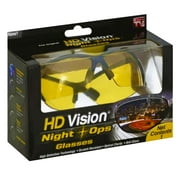 HD Vision Night Ops Lenses Sunglasses- Unisex- Adult- Black
