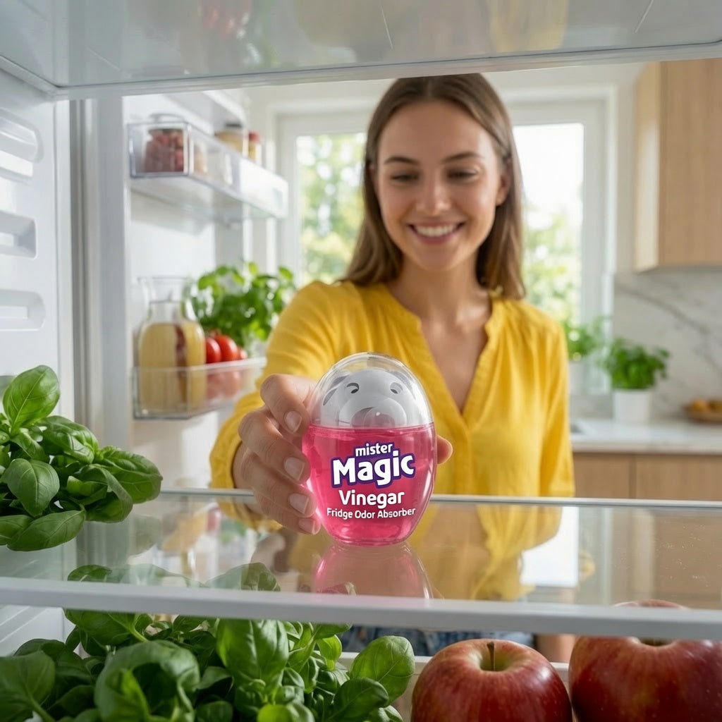 Mister Magic Fridge Odor Absorber - Refrigerator Deodorizer Eliminator (Vinegar)