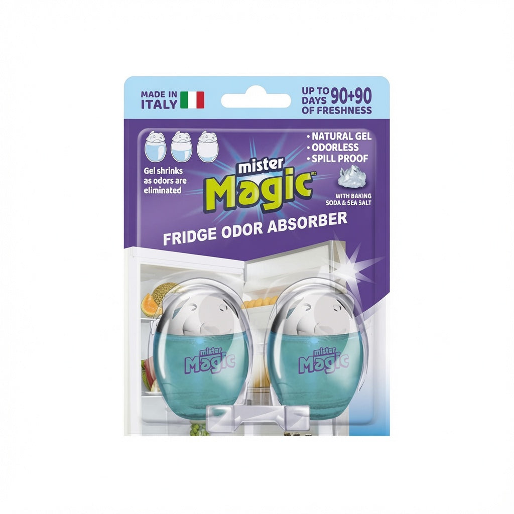 Mister Magic Fridge Odor Absorber - Refrigerator Deodorizer Eliminator (Baking Soda)