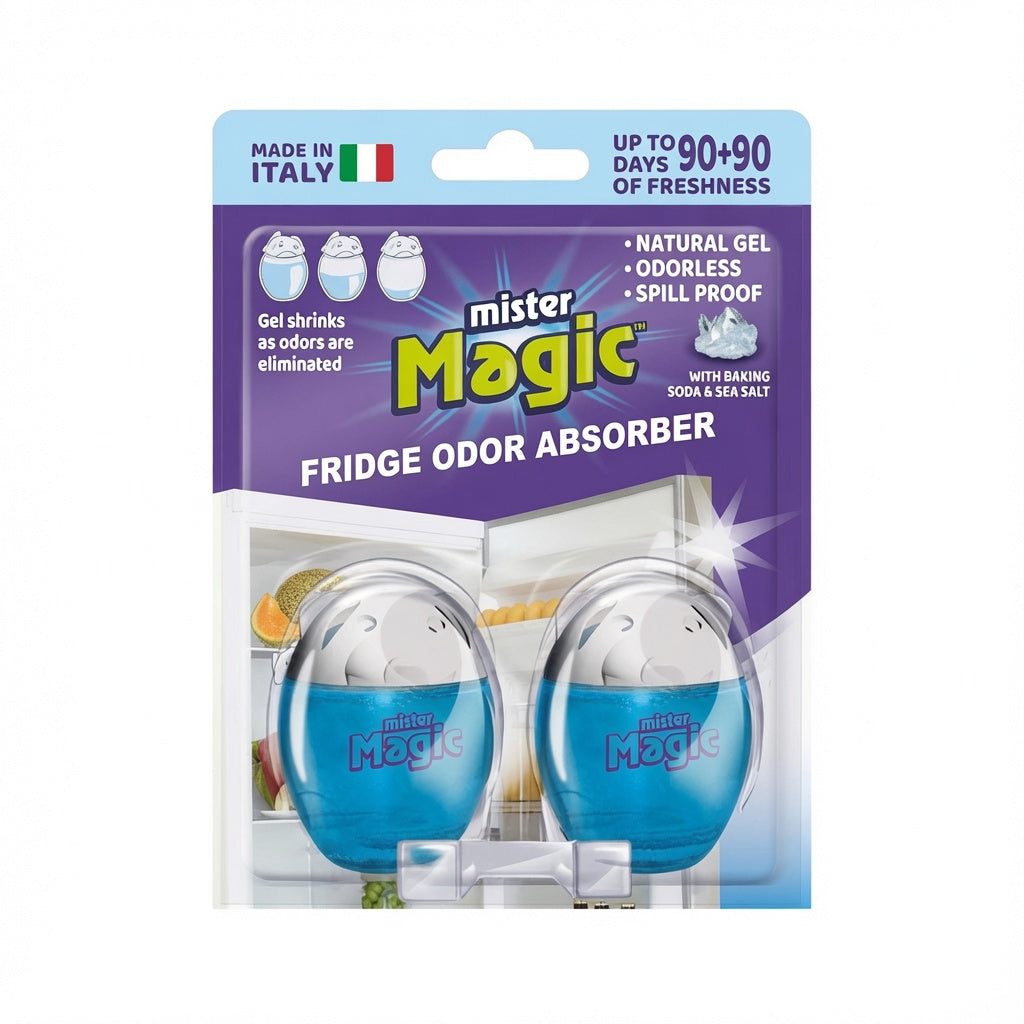 Mister Magic Fridge Odor Absorber - Refrigerator Deodorizer Eliminator (Baking Soda)