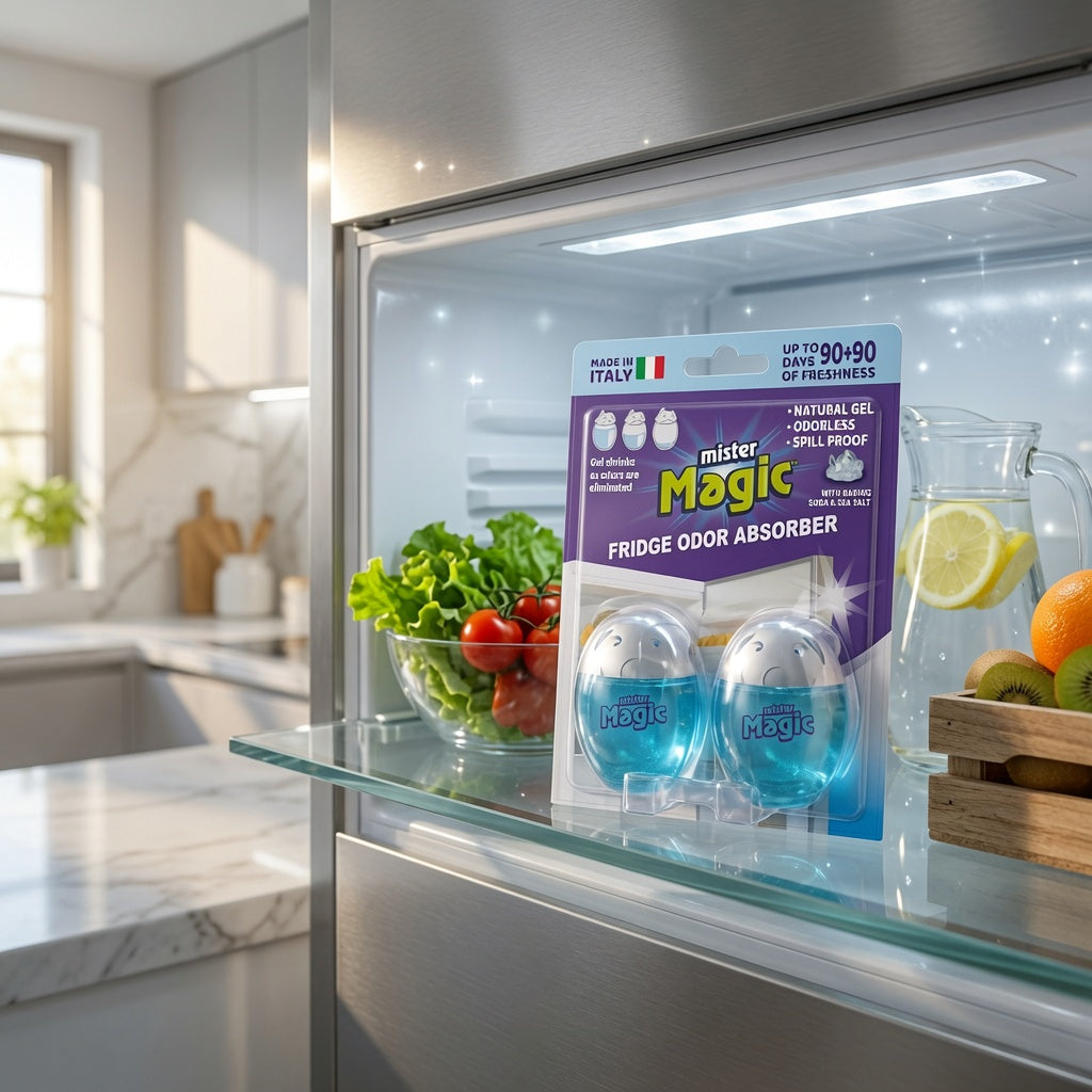 Mister Magic Fridge Odor Absorber - Refrigerator Deodorizer Eliminator (Baking Soda)