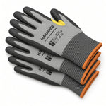 Manusage A5 Cut Resistant Gloves 3 Pair HPPE Nitrile Grip - Unisex