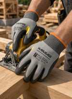 Manusage A5 Cut Resistant Gloves 3 Pair HPPE Nitrile Grip - Unisex