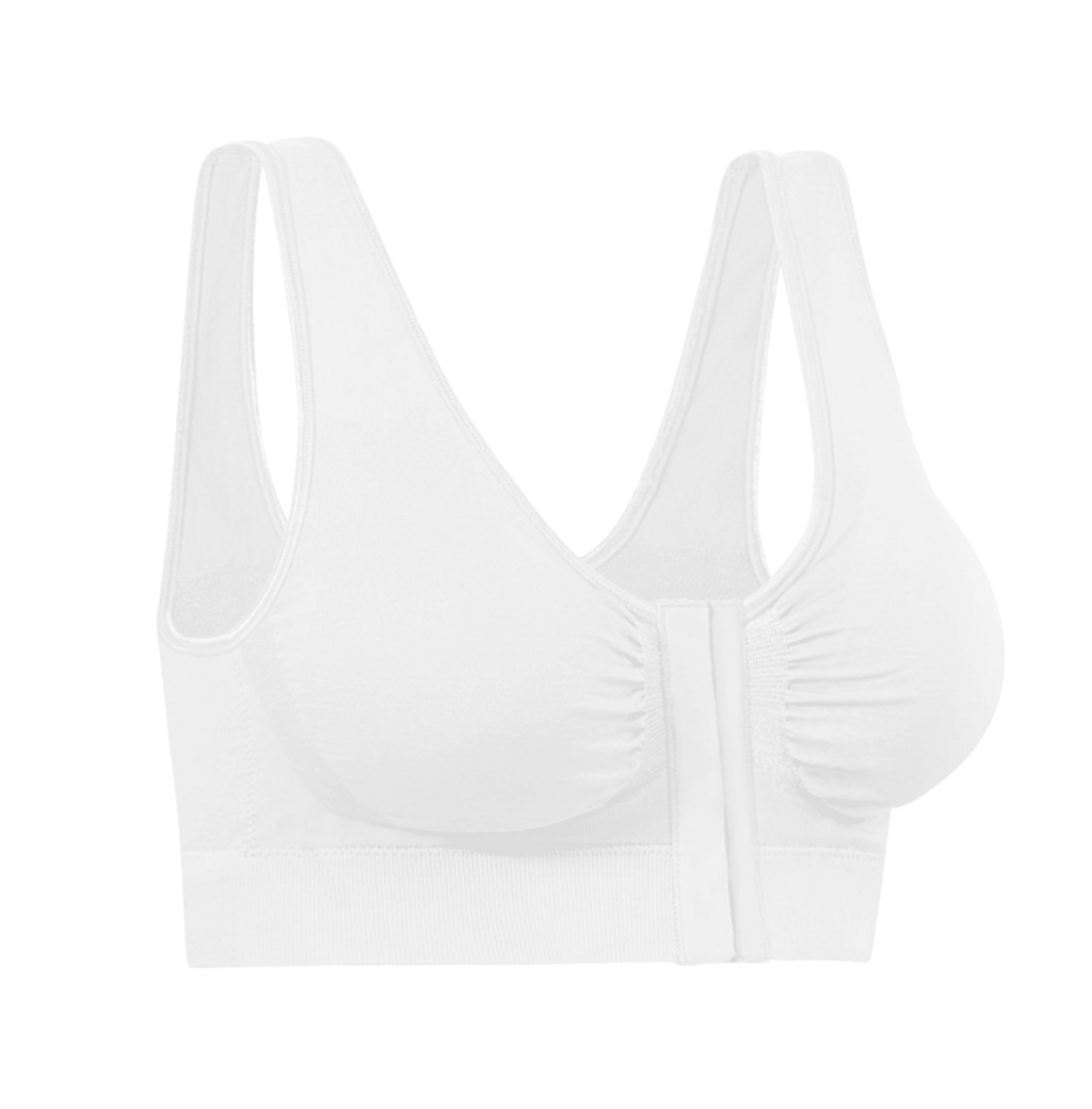 Miracle Bamboo Comfort Bra - White- Large  (Bust 37-40)