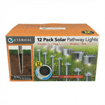 Solar Pathway Lights 12 Pack Stainless Steel Solar Garden Lights