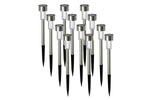Solar Pathway Lights 12 Pack Stainless Steel Solar Garden Lights