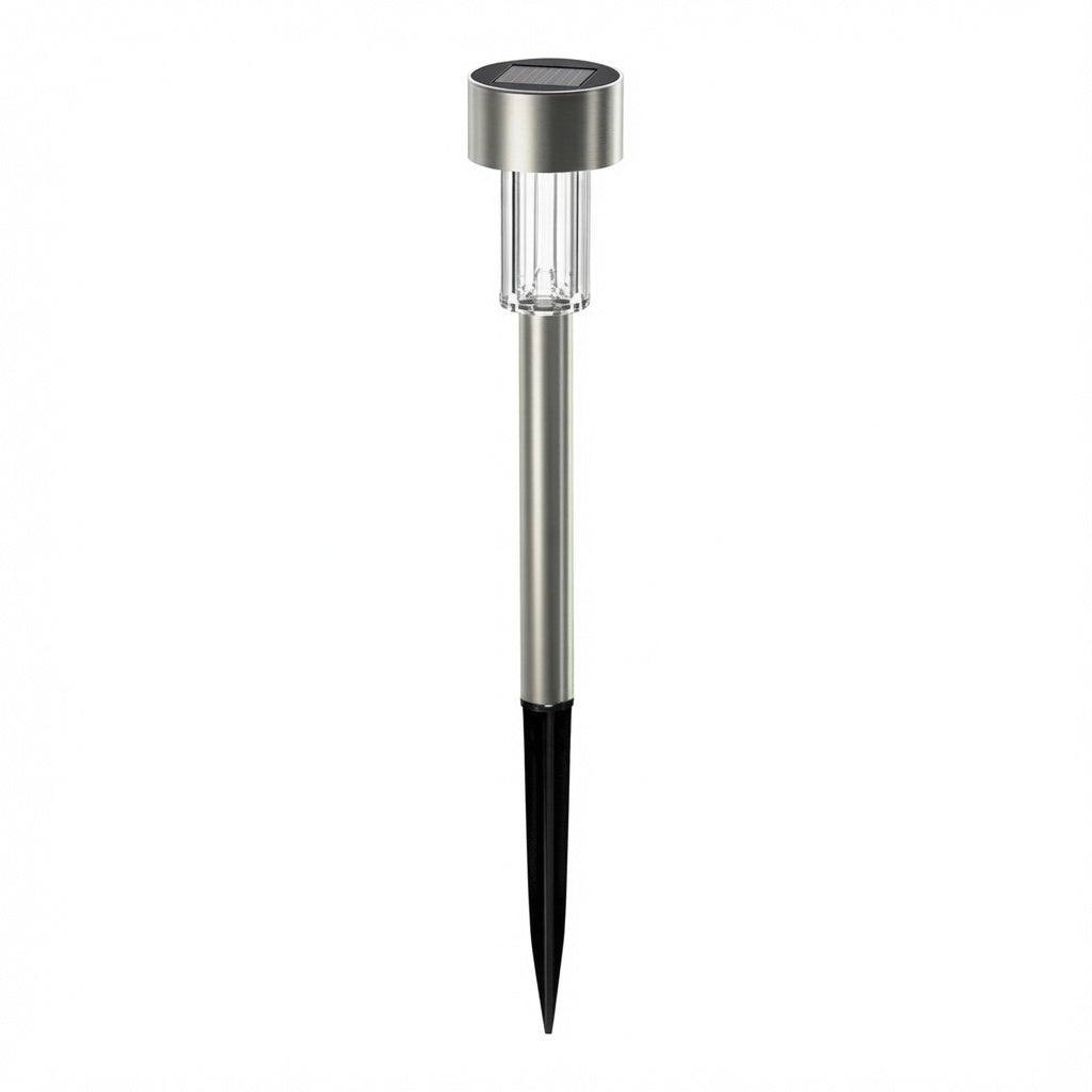 Solar Pathway Lights 12 Pack Stainless Steel Solar Garden Lights