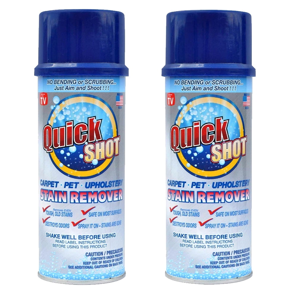 Quick Shot Carpet & Upholstery Pet Stain Remover, 2- 15 Oz. Aerosol Can
