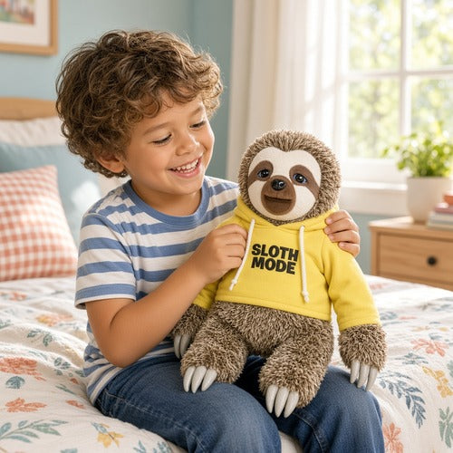 Snax The Sloth Talking Plush Repeats You Slowly