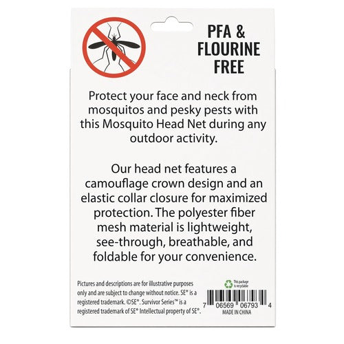 Camo Mosquito Head Net - Polyester [One Size]