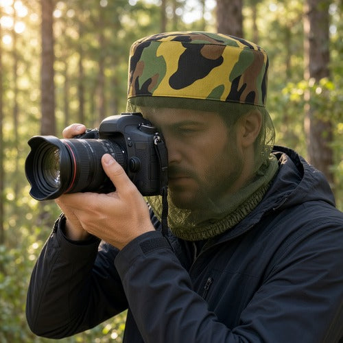Camo Mosquito Head Net - Polyester [One Size]