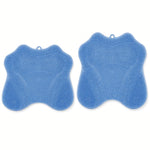Dual-Purpose Silicone Shower Foot & Back Scrubber Mat, Blue