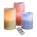 LED Remote Control Electronic Candle - 3 Piece Set