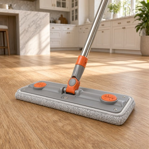 53" Telescopic Floor Mop with Reuseable Mop Pad