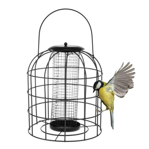 Iron Wire Cage Bird Feeder – Durable Outdoor Hanging Seed Dispenser for Wild Birds