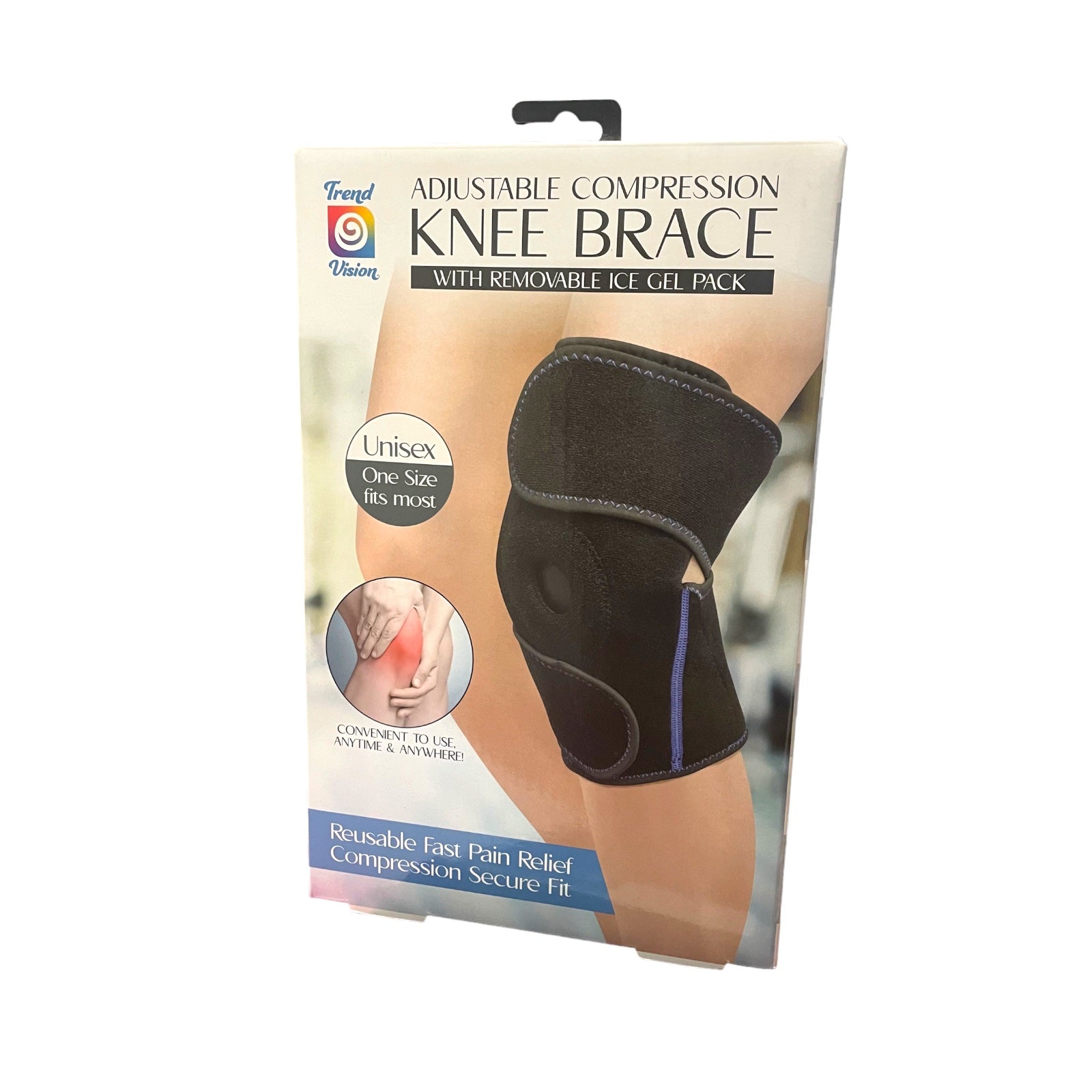 Adjustable Compresion Knee Brace with Removable Ice Gel Pack