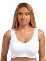 white sports bra