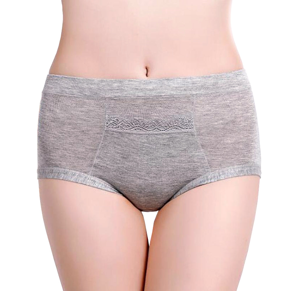 CODE RED period Panties Menstrual Leak Proof Underwear-Grey-3XL