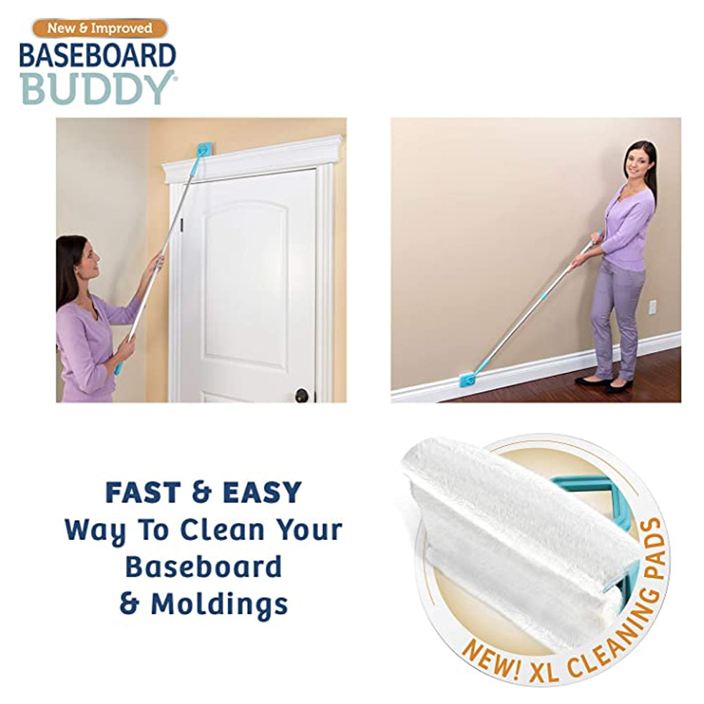 Multifunctional Baseboard Cleaning Brush Extendable Microfiber