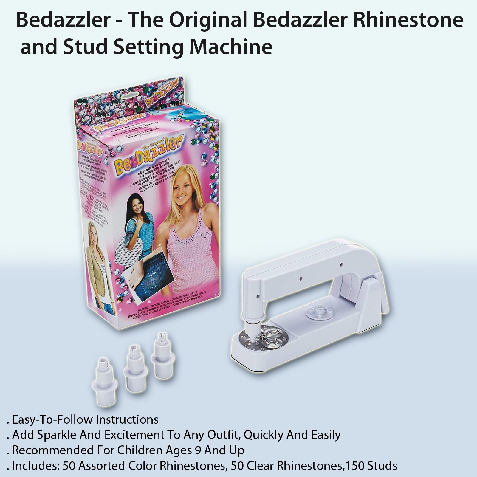 Original Bedazzler Iron On Studs Clear Rhinestones