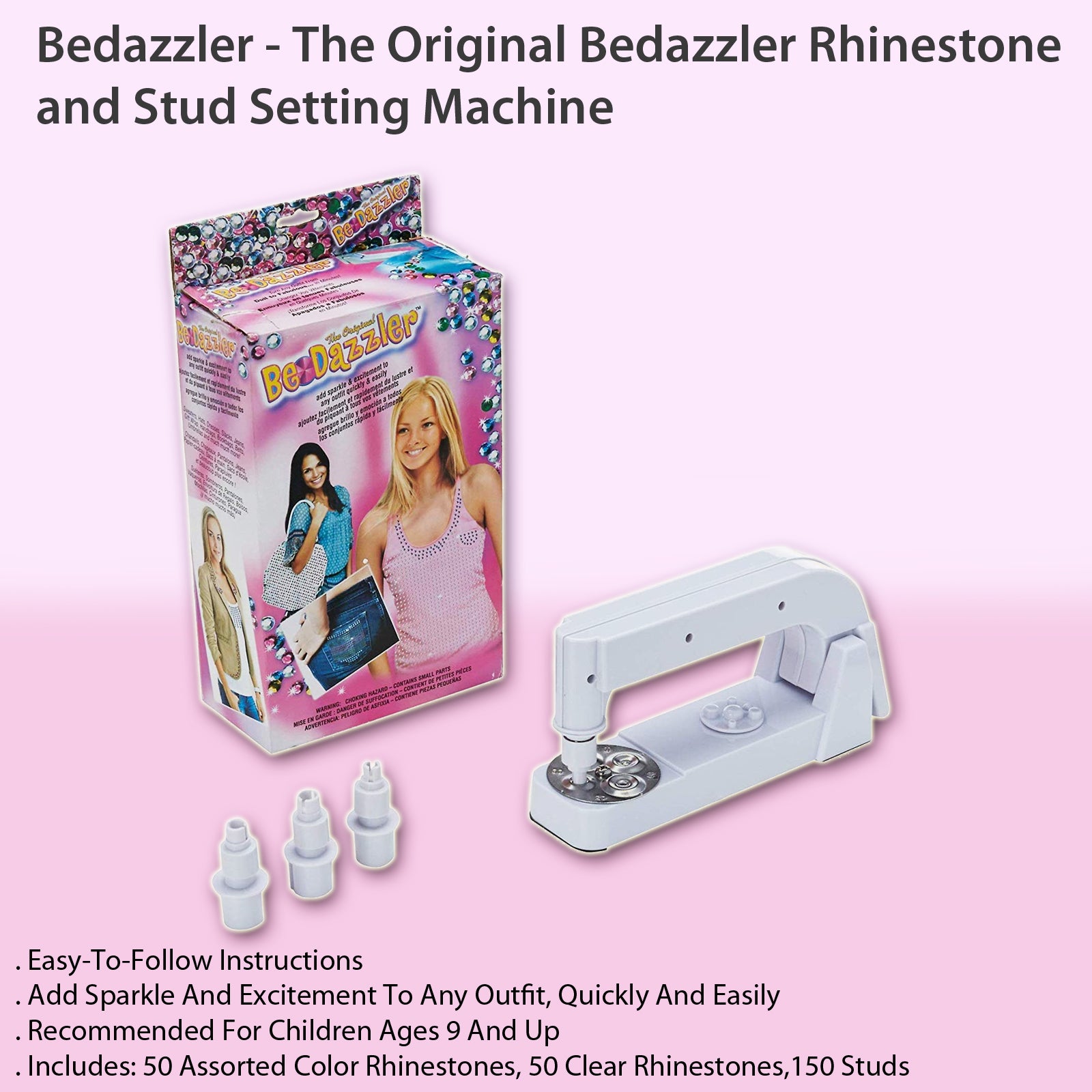 Vintage 1986 BeDazzler Rhinestone and Stud Setter Kit w