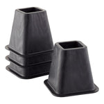 Trademark Home Collection 4-Pack Bed Risers, 6-Inch, Black
