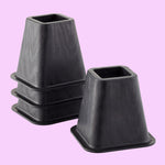 Trademark Home Collection 4-Pack Bed Risers, 6-Inch, Black