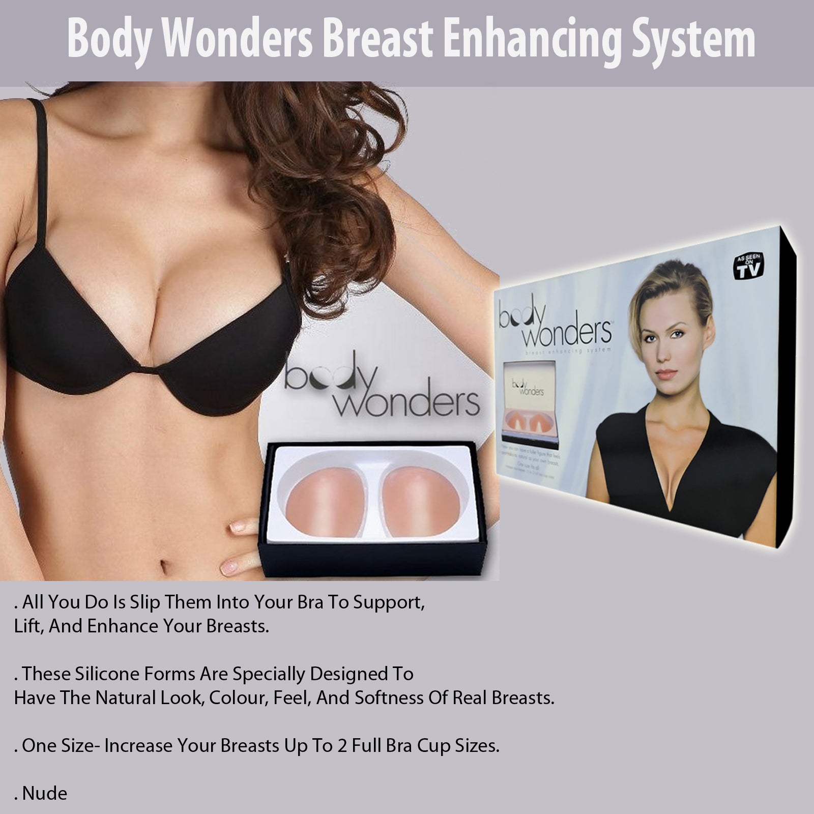 Pushups Silicone Pads Breast Enhancer Bust Line Increases Your