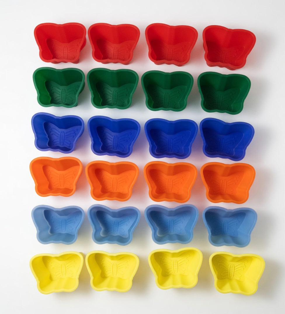 Butterfly Shaped Silicone Cupcake Molds- 24 Pack