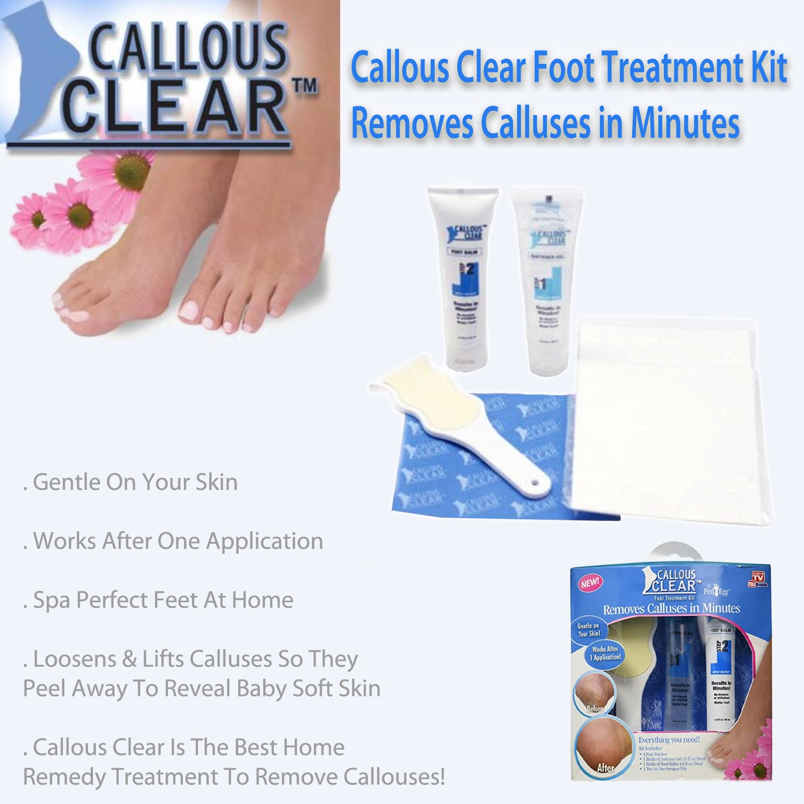 Foot Callus Remover Set | Foot File + Callus Softener