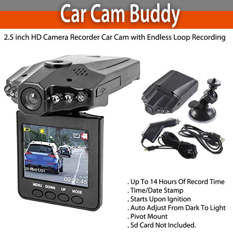 Car Cam Buddy - 2.5 inch HD Camera Recorder 