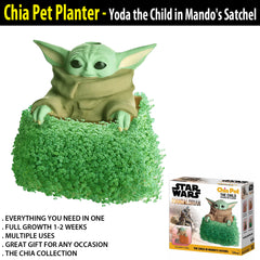 Star Wars™ The Mandalorian The Child in Mando's Satchel Chia Pet®