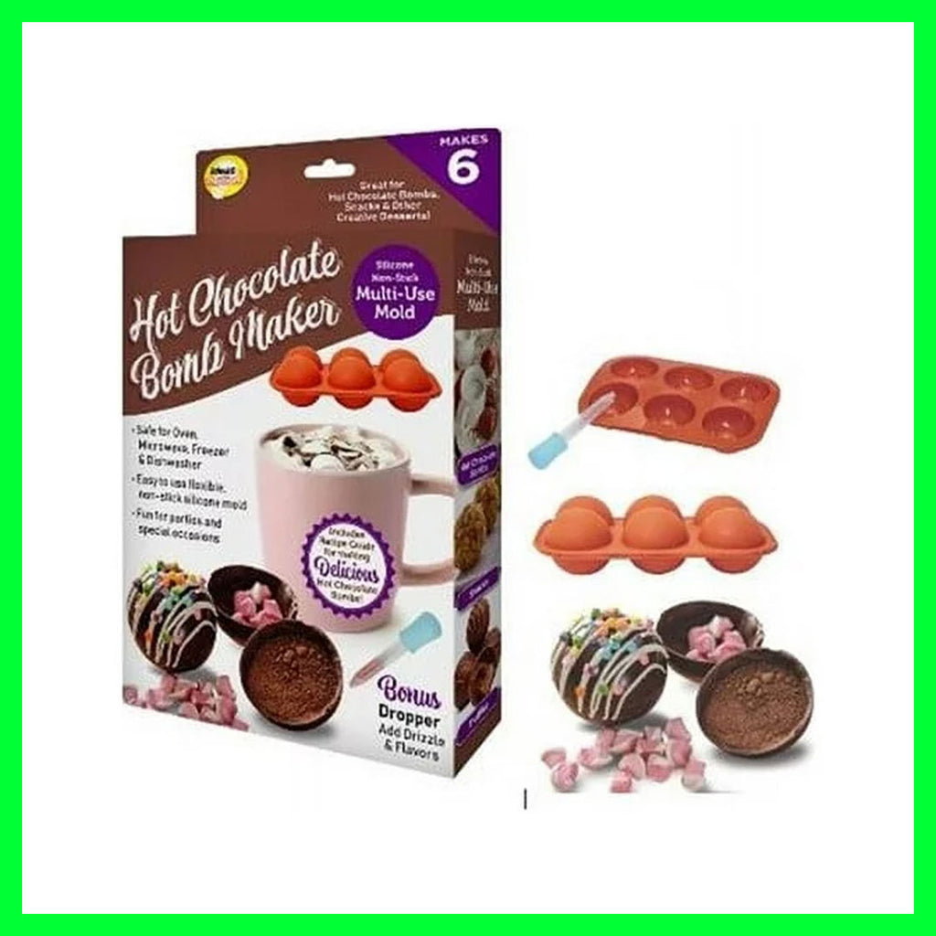 Hot Chocolate Bomb Maker with Bonus Dropper - Perfect for Custom Flavors