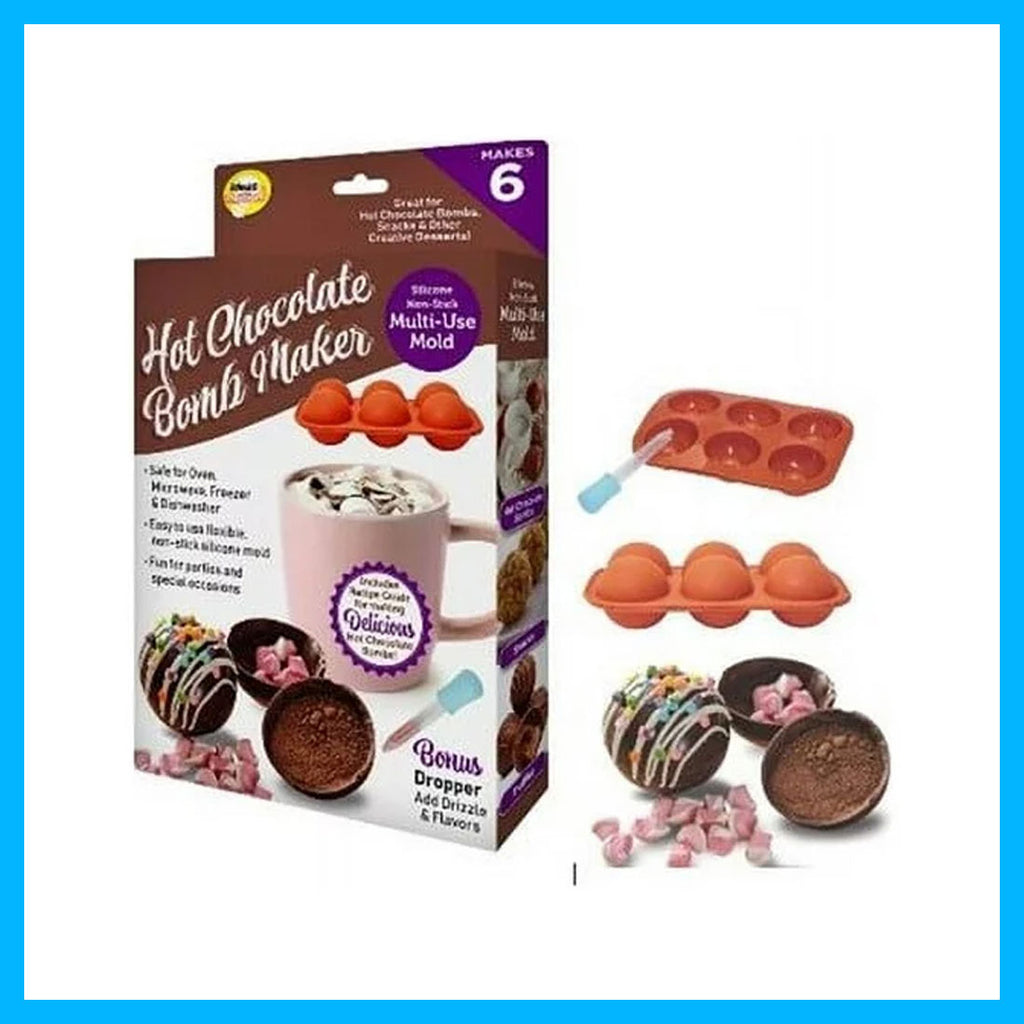 Hot Chocolate Bomb Maker with Bonus Dropper - Perfect for Custom Flavors