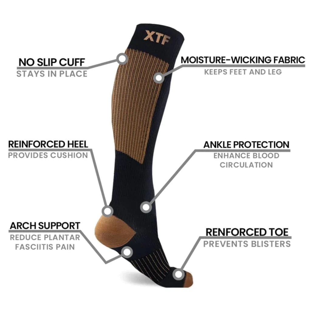 white compression socks