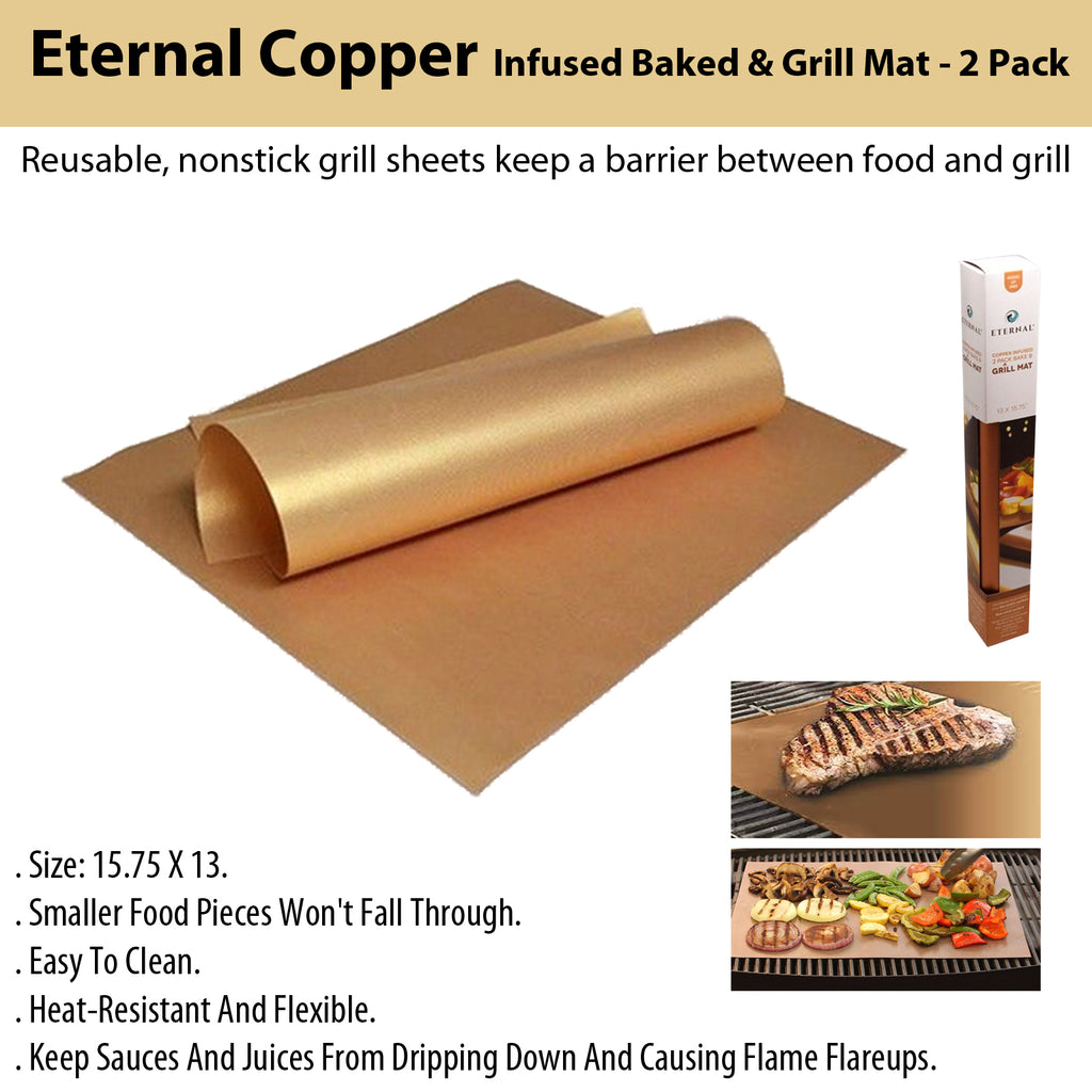 Eternal Copper Infused Baked & Grill Mat - 2 Pack
