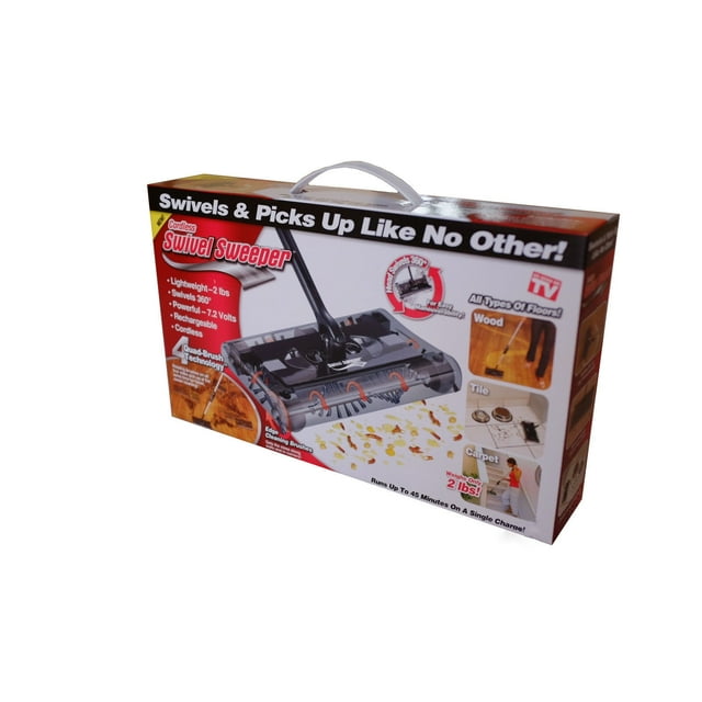 Original Swivel Sweeper Max - Lightweight 2-in-1 Cordless Vacuum, 7.2V Rechargeable, 4-Brush Technology"