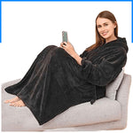 Cuddlee Blanket with Sleeves in Black