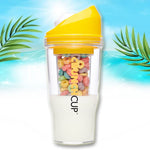 The CrunchCup - A Portable Cereal Cup  -  Yellow
