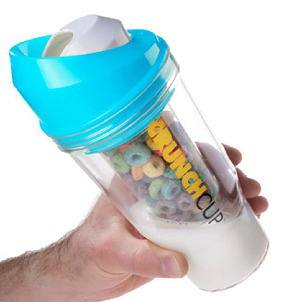 The CrunchCup XL - A Portable Cereal Cup  -  Pink & Blue