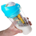 The CrunchCup XL - A Portable Cereal Cup  -  Pink & Blue