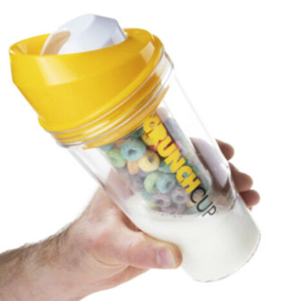The CrunchCup XL - A Portable Cereal Cup - Yellow