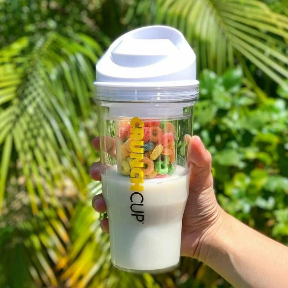 The CrunchCup XL - A Portable Cereal Cup - White