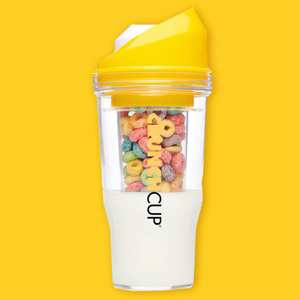 The CrunchCup XL - A Portable Cereal Cup  -  Yellow