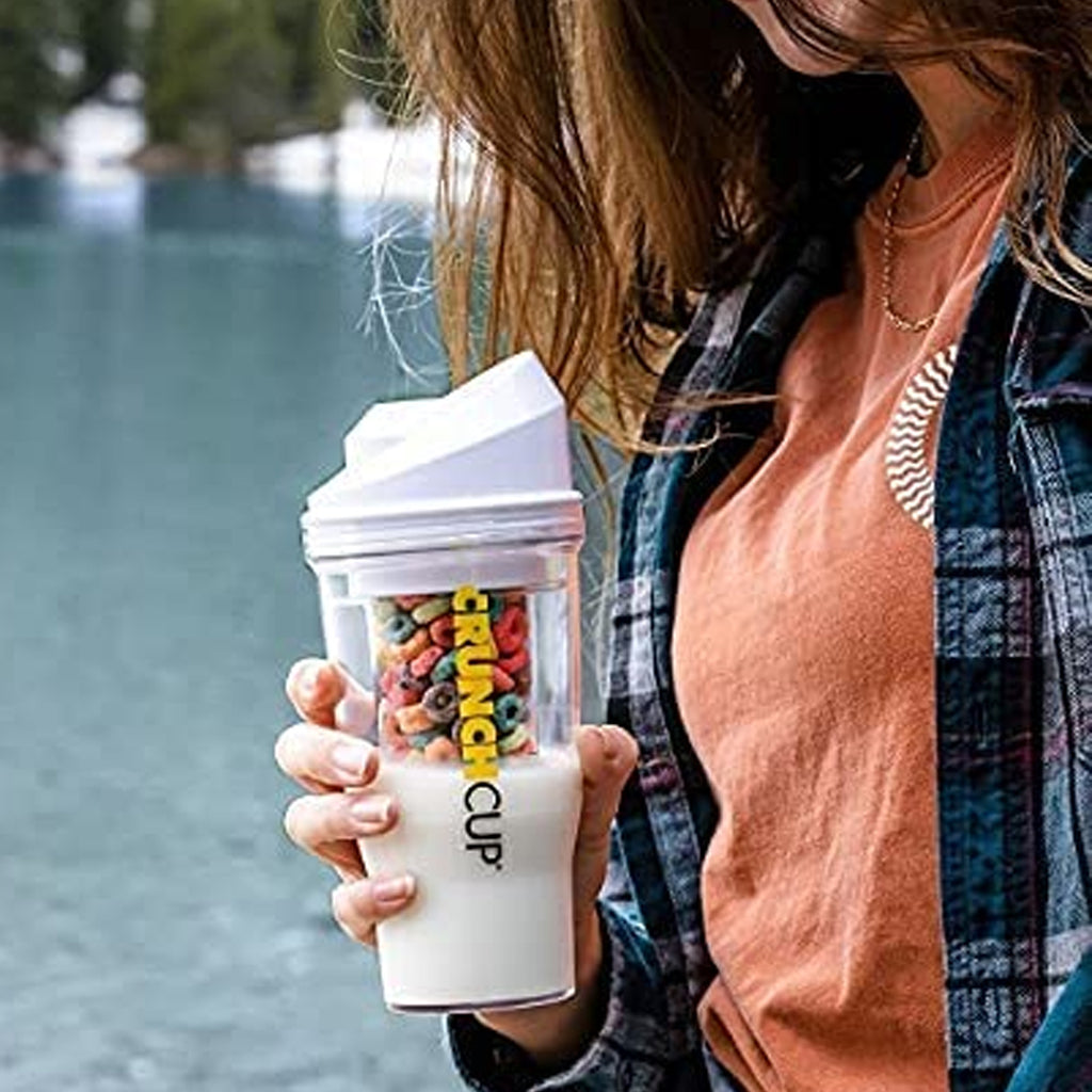 The CrunchCup XL - A Portable Cereal Cup - White
